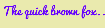 Image with Font Color 6600FF and Background Color EAEAAE